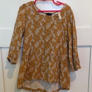 Matilda Jane Mustard Yellow Floral Peplum Tunic